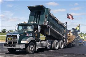 Lehigh Valley Division: A paving spread at ABE International Airport. 